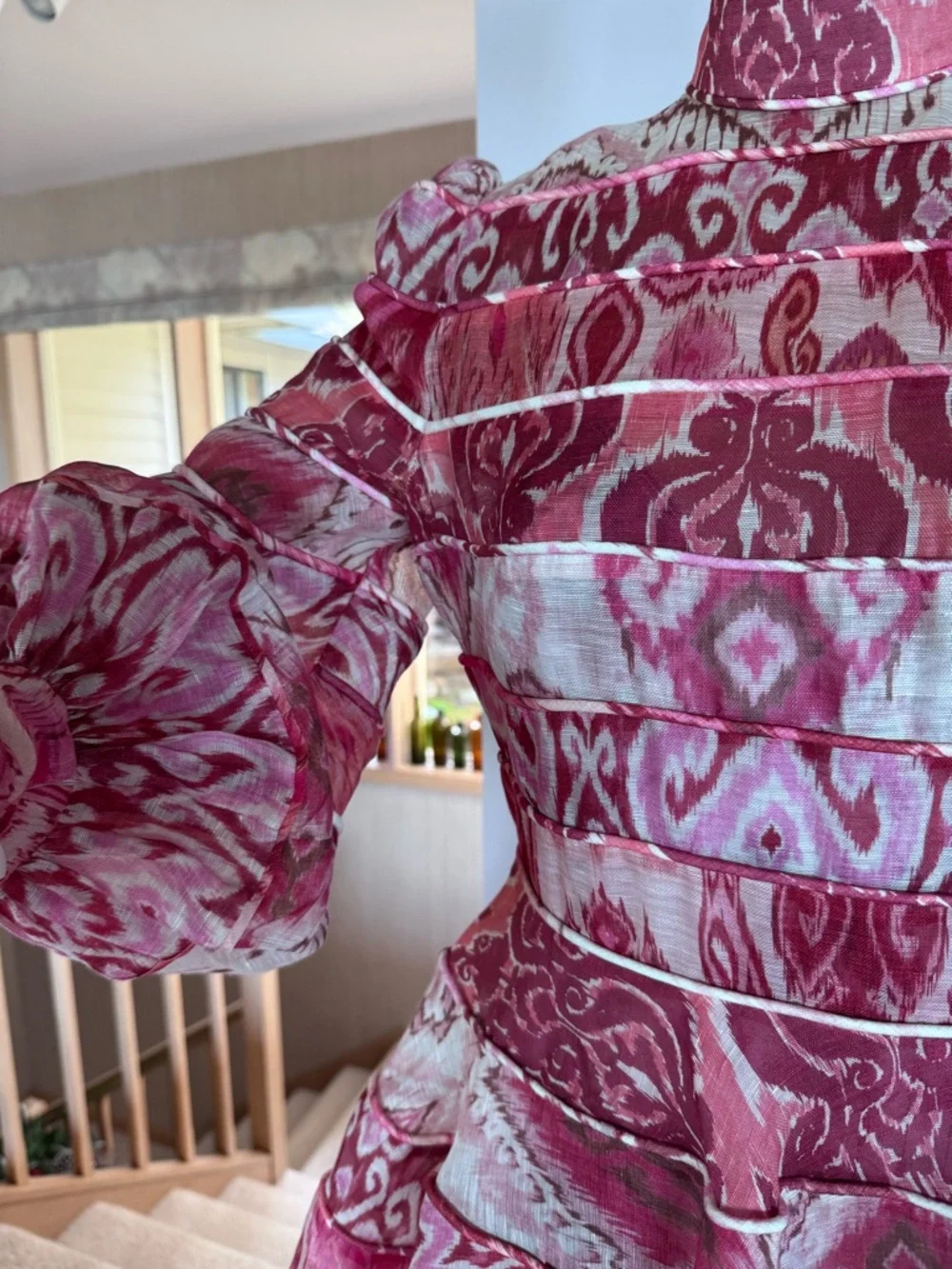 Zimmermann Wavelength Spliced Print Mini Dress Size AU 1 (US 4-6) Small. - Picture 7 of 16